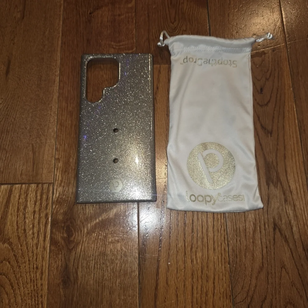 Loopy Case Gold Glitter Phone Case For Samsung S23 Ultra